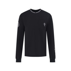 크롬하츠 남성 라운드 긴팔티 - Chrome Hearts Mens Round Tshirt - chc14202x
