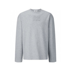 미우미우 남/녀 라운드 긴팔티 - Miumiu Unisex Round Tshirt - mic7909x