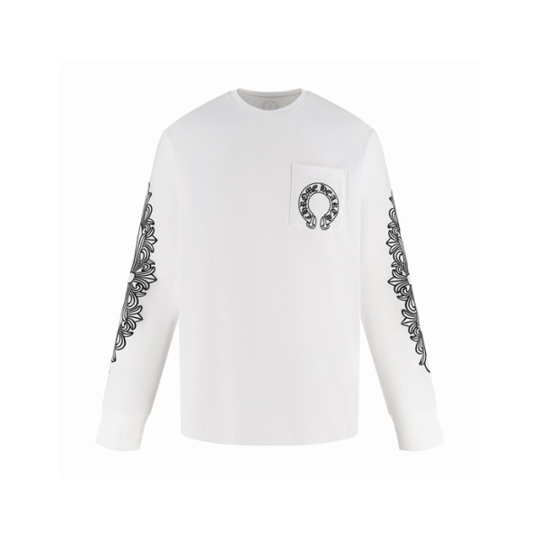 크롬하츠 남성 라운드 긴팔티 - Chrome Hearts Mens Round Tshirt - chc16152x
