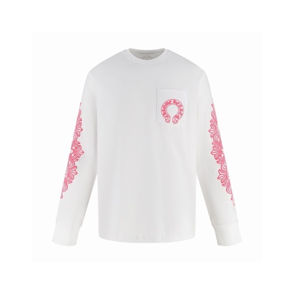 크롬하츠 남성 라운드 긴팔티 - Chrome Hearts Mens Round Tshirt - chc16155x