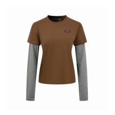 미우미우 여성 라운드 긴팔티 - Miumiu Womens Round Tshirt - mic16285x