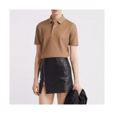 버버리]Burberry 2020 Womens Logo Silket Short Sleeved Polo Tshirts - 버버리 2020 여성 로고 실켓 폴로 반팔티 Bur02563x.Size(s - 2xl).카멜