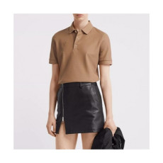 버버리]Burberry 2020 Womens Logo Silket Short Sleeved Polo Tshirts - 버버리 2020 여성 로고 실켓 폴로 반팔티 Bur02563x.Size(s - 2xl).카멜