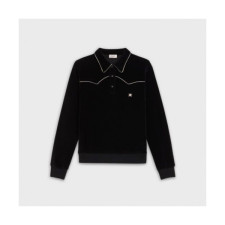 Celine Womens Velvet Polo Tshirts - 셀린느 여성 벨벳 폴로 긴팔티 Cel87x