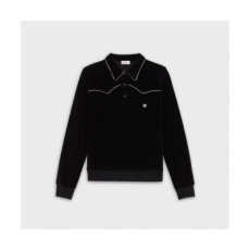 Celine Womens Velvet Polo Tshirts - 셀린느 여성 벨벳 폴로 긴팔티 Cel87x