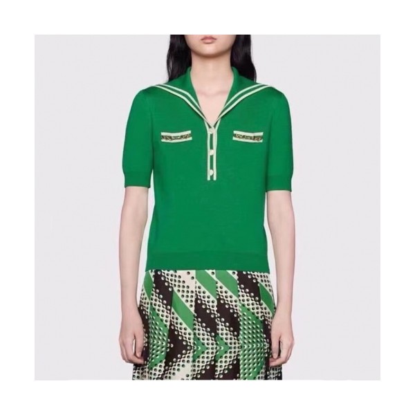 매장판]Gucci 2020 Womens Logo Short Sleeved Polo Tshirts - 구찌 2020 여성 로고 폴로 반팔티 Guc03342x.Size(s - l).그린
