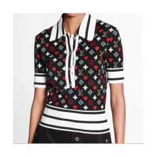 Louis vuitton 2021 Womens Logo Short Sleeved Tshirts - 루이비통 2021 여성 로고 폴로 반팔티 Lou02550x.Size(s - l).블랙