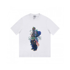 Loewe  Unisex Smile Short Sleeved Tshirts White - 로에베 2021 남/녀 폴로 반팔티 Loe0537x Size(xs - l) 화이트