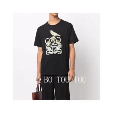 Loewe  Unisex Smile Short Sleeved Tshirts Black - 로에베 2022 남/녀 폴로 반팔티 Loe0546x Size(s - xl) 블랙
