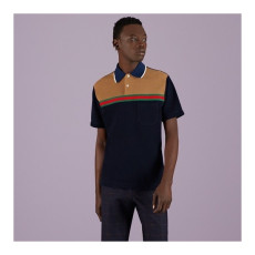 구찌 남성 블루 폴로 반팔티 - Gucci Mens Blue Short sleeved T-shirts - gu326x