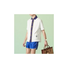 구찌 남/녀 화이트 폴로 반팔티 - Gucci Unisex White Short sleeved Tshirts - gu694x