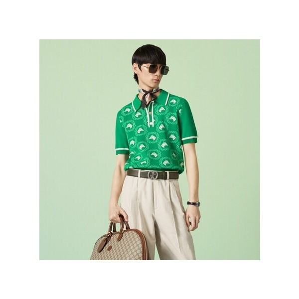 구찌 남/녀 그린 폴로 반팔티 - Gucci Unisex Green Short sleeved Tshirts - gu885x