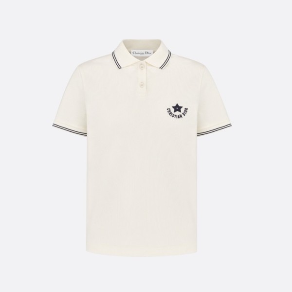 디올 여성 화이트 폴로 반팔티 - Dior Womens White Tshirts - dic965x
