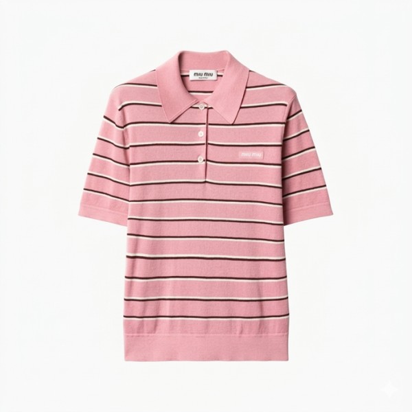 미우미우 여성 폴로 티셔츠 - Miumiu Womens Polo Tshirt - mic14094x