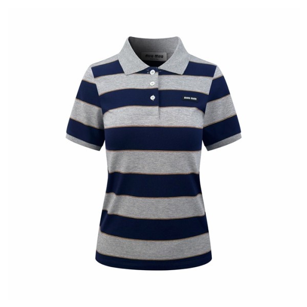 미우미우 여성 폴로 티셔츠 - Miumiu Womens Polo Tshirt - mic14650x
