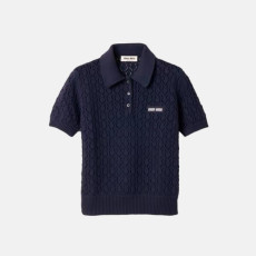 미우미우 여성 폴로 티셔츠 - Miumiu Womens Polo Tshirt - mic15998x