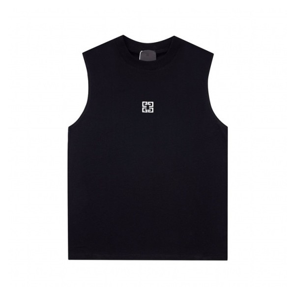 지방시 남성 크루넥 블랙 나시 - Givenchy Mens Black Sleeveless Tshirts - gi281x