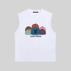 루이비통 남성 화이트 크루넥 나시 - Louis vuitton Mens White Sleeveless Tshirts - lv1131x