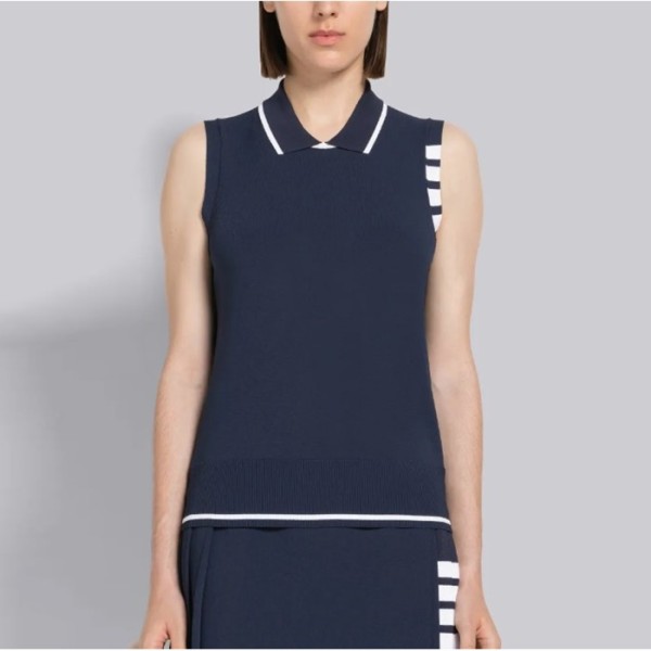 톰브라운 여성 라운드 나시 - Thom Browne Womens Sleeveless Top - thc1237x