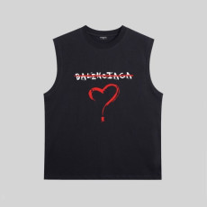 발렌시아가 남성 블랙 크루넥 나시 - Balenciaga Mens Black Sleeveless Tshirts - ba449x