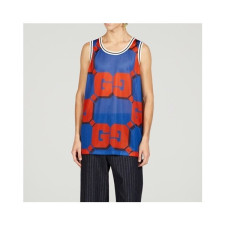 구찌 남성 블루 나시 - Gucci Mens Blue Sleeveless Tshirts - gu752x