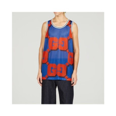 구찌 남성 블루 나시 - Gucci Mens Blue Sleeveless Tshirts - gu752x