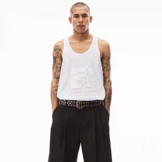 알렉산더왕 남성 화이트 나시 - Alexanderwang Mens White Sleeve less Tshirts - alx254x