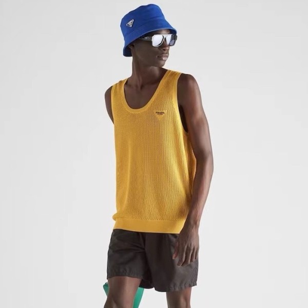 프라다 남성 라운드 나시 - Prada Mens Round Sleeveless Tshirt - prc1418x