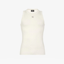 펜디 남성 화이트 나시 - Fendi Mens White Sleeveless Tshirt - fec1425x