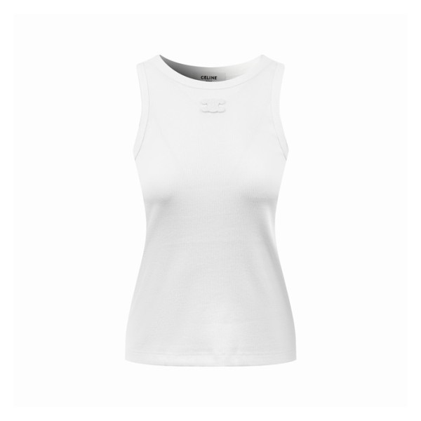 셀린느 여성 라운드 나시 - Celine Womens Sleeveless Top - cec15445x