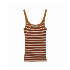 프라다 여성 레이스 트리밍 스트라이프 탱크 탑 - Prada Womens Lace-Trimmed Striped Tank Top - prc15997x