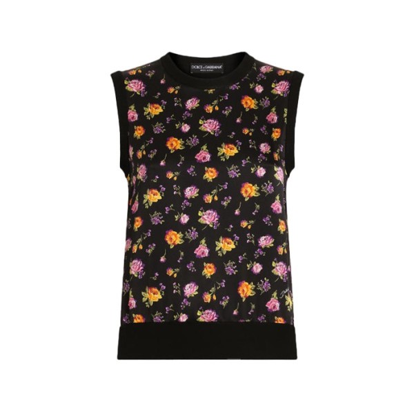 돌체앤가바나 여성 플로럴 탱크탑 - Dolce&Gabbana Womens Floral Tank Top - doc16030x