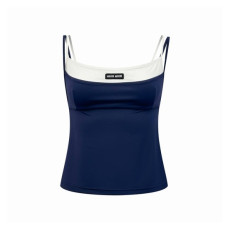 미우미우 여성 라운드 나시 - Miumiu Womens Round Sleeveless Top - mic16204x