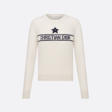 디올 여성 아이보리 크루넥 스웨터 - Dior Womens Ivory Sweaters - di793x