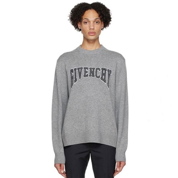 지방시 여성 그레이 컬리지 스웨터 - Givenchy Womens Gray Knits - gic916x