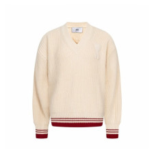 아미 남/녀 브이넥 니트웨어 - Ami Unisex V-neck Knitwear - amc9751x