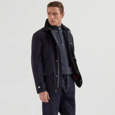 브루넬로쿠치넬리 남성 집업 니트 - Brunello Cucinelli Mens Zip-up Knitwear - brc12453x