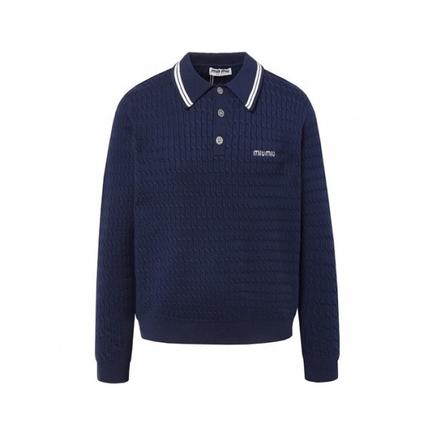미우미우 남/녀 폴로 니트웨어 - Miumiu Unisex Polo Knitwear - mic4310x