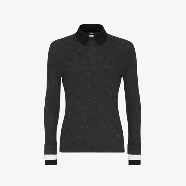 펜디 여성 폴로 스웨터 - Fendi Womens Polo Sweater - fec4695x