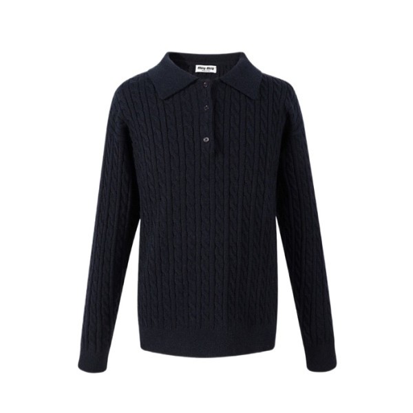 미우미우 여성 폴로 니트 - Miumiu Womens Polo Knitwear - mic8044x