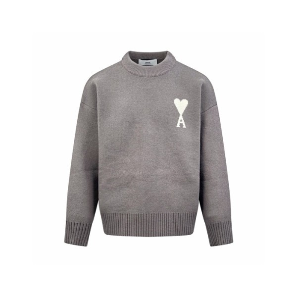 아미 남/녀 라운드 니트 - Ami Unisex Round Knitwear - amc8803x