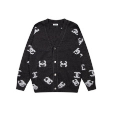 샤넬 남/녀 브이넥 그레이 가디건 - Chanel Unisex Gray Cardigan - ch5x