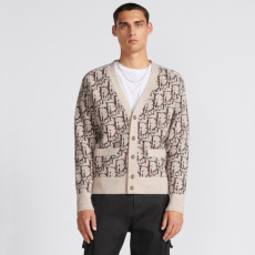 디올 남성 베이지 브이넥 가디건 - Dior Mens Beige Cardigan - dic911x