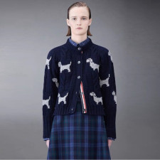 톰브라운 여성 브이넥 가디건 - Thom Browne Womens Cardigan - thc1334x