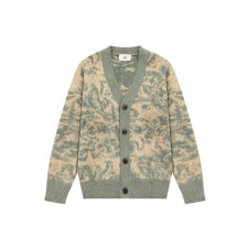 아미 남/녀 브이넥 가디건 - Ami Unisex V-neck Cardigan - amc4594x