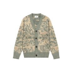 아미 남/녀 브이넥 가디건 - Ami Unisex V-neck Cardigan - amc4594x