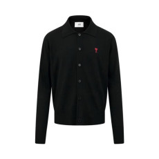 아미 남/녀 폴로 가디건 - Ami Unisex Polo Cardigan - amc8120x