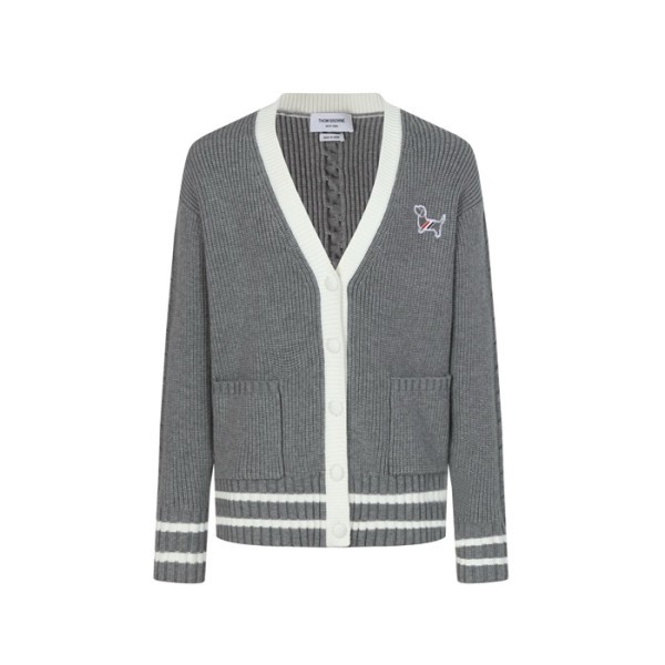 톰브라운 남성 브이넥 가디건 - Thom Browne Mens V-neck Cardigan - thc8261x
