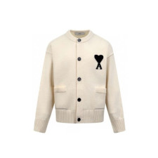 아미 남/녀 라운드 가디건 - Ami Unisex Round Cardigan - amc8507x