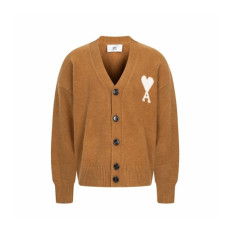 아미 남/녀 브이넥 가디건 - Ami Unisex V-neck Cardigan - amc9675x